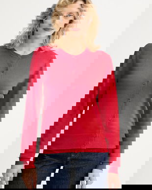 Filippa K cardigan culoarea roșu, light, 31798