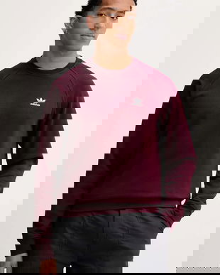 adidas Originals bluză Essentials culoarea bordo, uni, HY2082