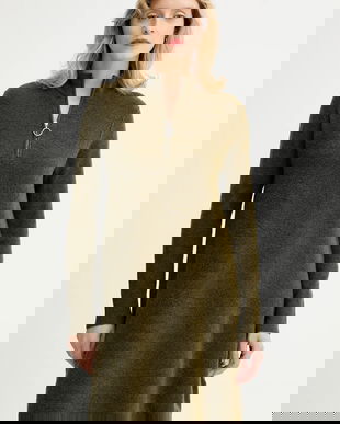 Marc O'Polo rochie cu lână culoarea verde, mini, drept, 5000006932