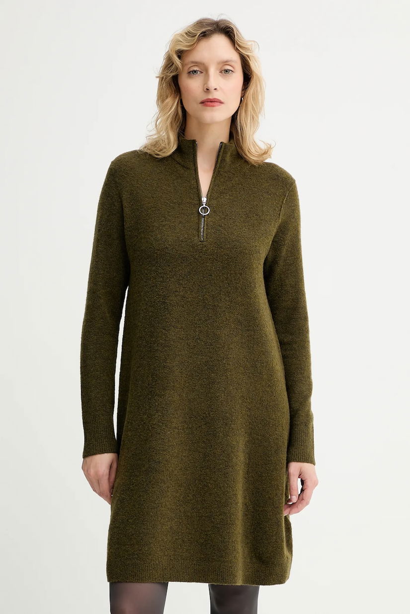 Marc O'Polo rochie cu lână culoarea verde, mini, drept, 5000006932