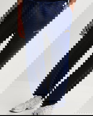 Barrow pantaloni de trening din bumbac culoarea bleumarin, cu imprimeu, F5BWUAFP028