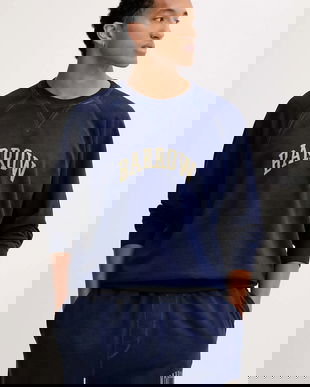 Barrow hanorac de bumbac culoarea bleumarin, cu imprimeu, F5BWUASW026