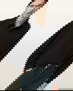 AllSaints hanorac de bumbac XANDER culoarea negru, uni, M020NC