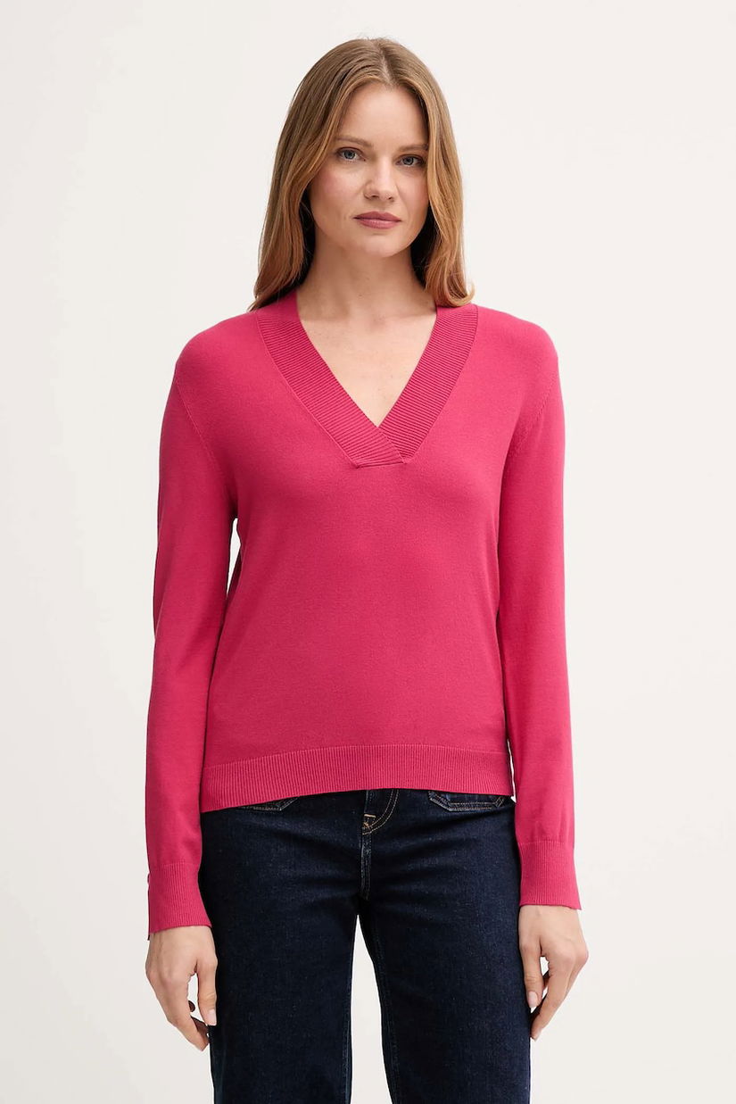 United Colors of Benetton pulover culoarea roz, light, 1W2AD4034