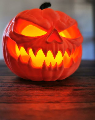 Dovleac Jack-O-Lantern cu Lumânare LED  Decor Halloween