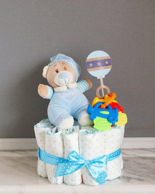 Tort scutece 1 etaj - ursulet bleu