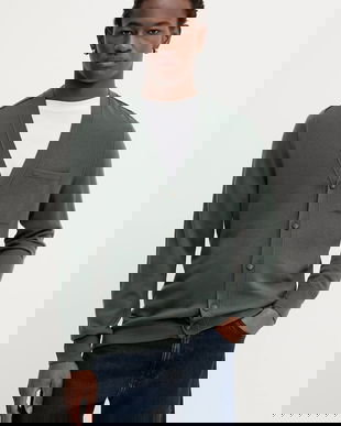 Marc O'Polo cardigan din lână culoarea verde, 529506361042