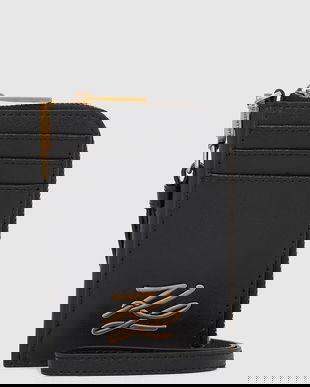 Karl Lagerfeld portofel de piele culoarea negru, A4W32035