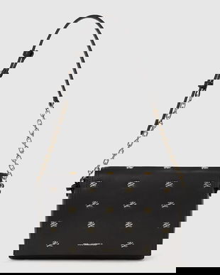 Karl Lagerfeld poșetă de piele culoarea negru, A4W30109