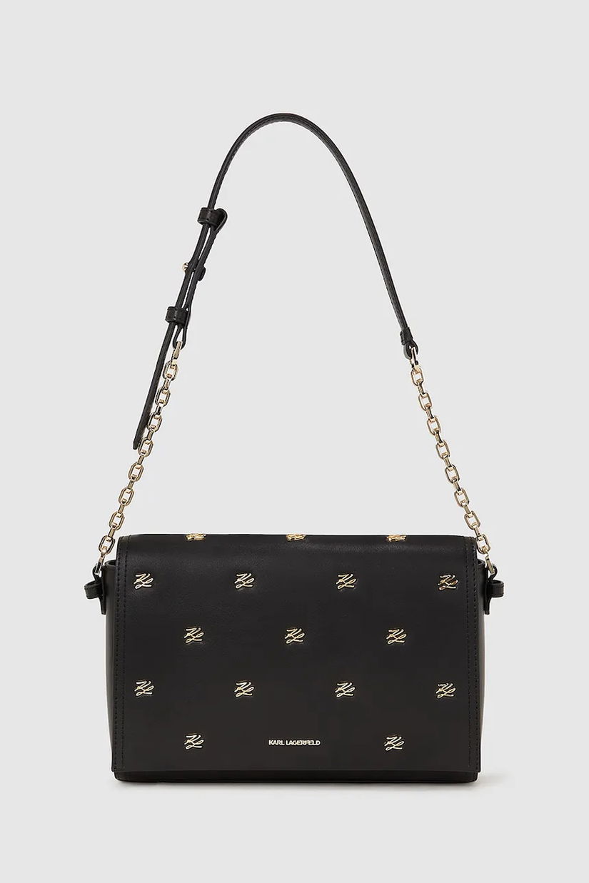 Karl Lagerfeld poșetă de piele culoarea negru, A4W30109