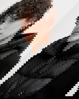 Geox fular împletit NARCISA culoarea negru, uni, W5660H T3152