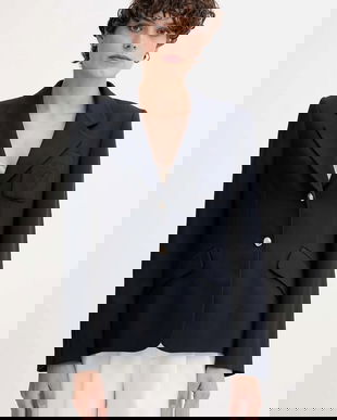 Joop! sacou culoarea bleumarin, un singur rând de nasturi, uni, 30048838