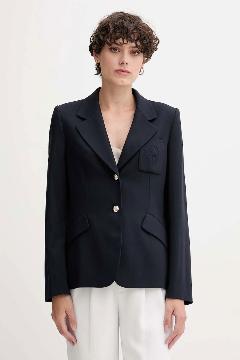 Joop! sacou culoarea bleumarin, un singur rând de nasturi, uni, 30048838