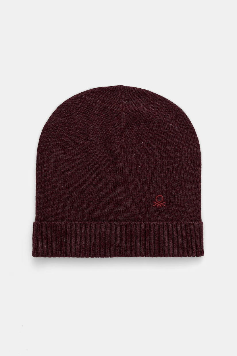 United Colors of Benetton pălărie din amestec de lână culoarea bordo, 122HDA013