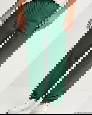 Lacoste pantaloni de trening culoarea verde, uni, XH8909