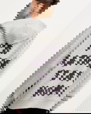 MAX&Co. hanorac de bumbac culoarea gri, cu glugă, uni, 2528926012200