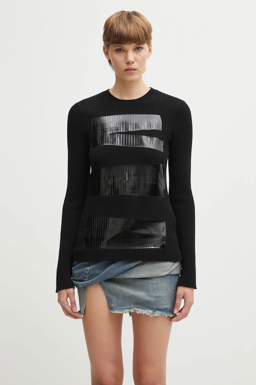 MM6 Maison Margiela pulover din amestec de lână culoarea negru, light, S62HL0041.M13196.900S