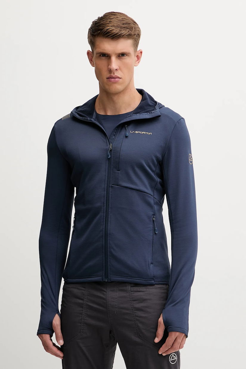 LA Sportiva hanorac în aer liber Chill Thermal culoarea bleumarin, cu glugă, uni, ZAHF017