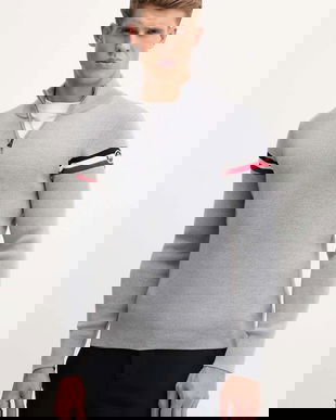 Fusalp pulover de lână Wengen IV culoarea gri, cu turtleneck, A2126