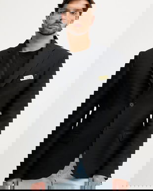 Versace Jeans Couture jachetă cu lână culoarea negru, 79GAQ706 N0136