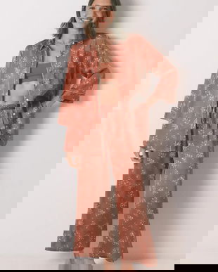 women'secret pijama culoarea portocaliu, satin, 2542463