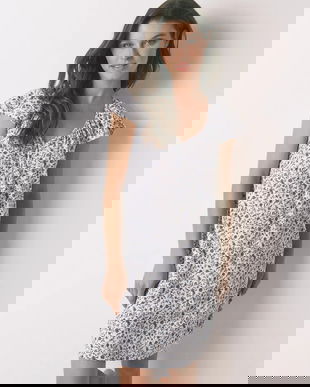 women'secret cămașă de noapte din bumbac culoarea verde, bumbac, 4442111