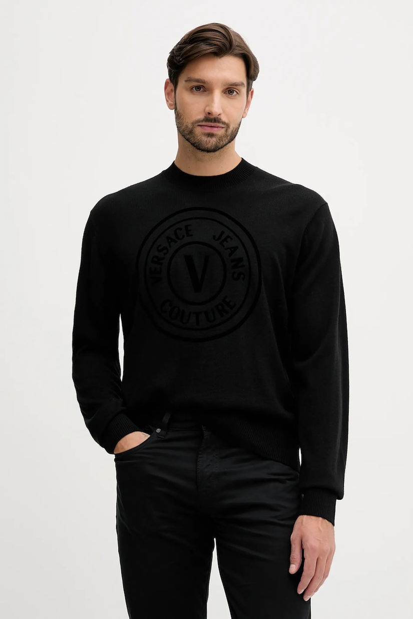 Versace Jeans Couture pulover din amestec de lână culoarea negru, light, 79GAFM15 CMN06