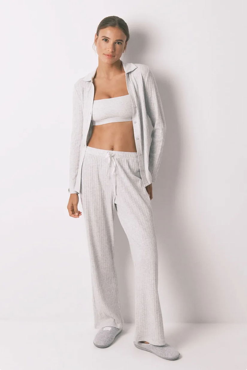 women'secret pijama culoarea gri, 4752530