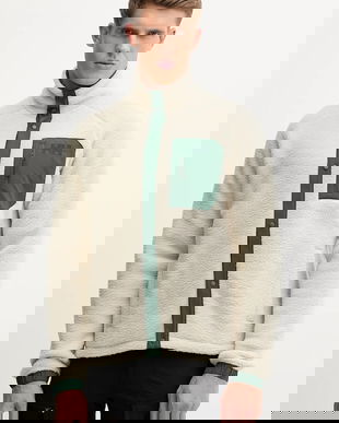 Helly Hansen hanorac fleece PANORAMA culoarea bej, uni, 63348