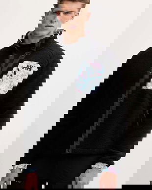 Helly Hansen hanorac fleece PANORAMA culoarea negru, uni, 63348