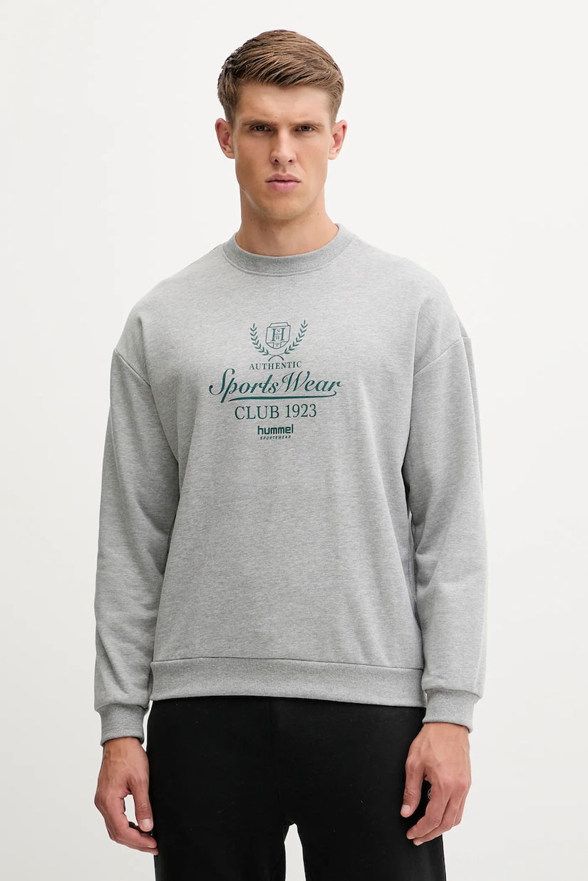 Hummel bluză culoarea gri, cu imprimeu, 229844