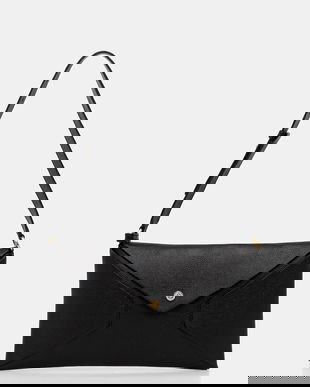 Pollini poșetă de piele culoarea negru, PC4413PP0N QC0