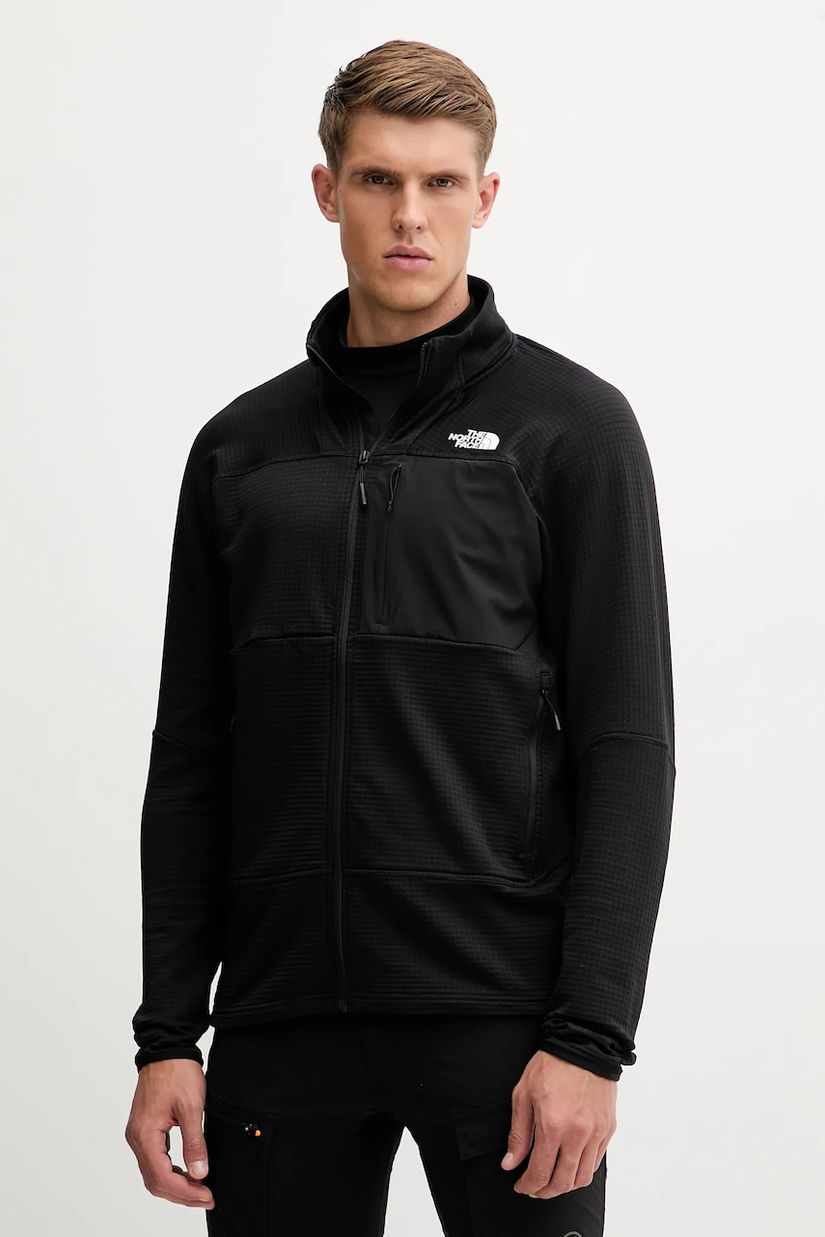 The North Face hanorac Stormgap Powergrid culoarea negru, uni, NF0A87J84H01