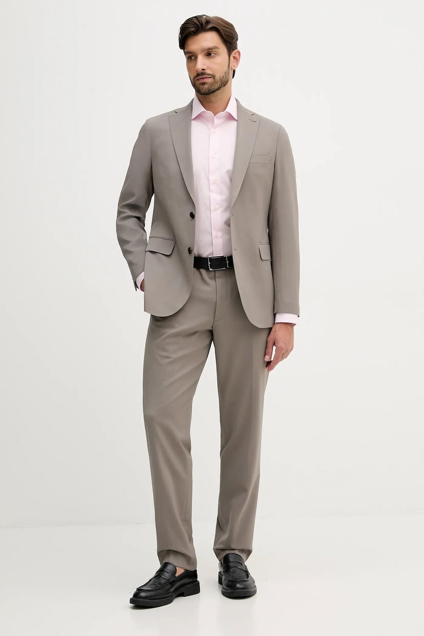 Michael Kors costum cu lână culoarea maro, uni, MD0MD91257