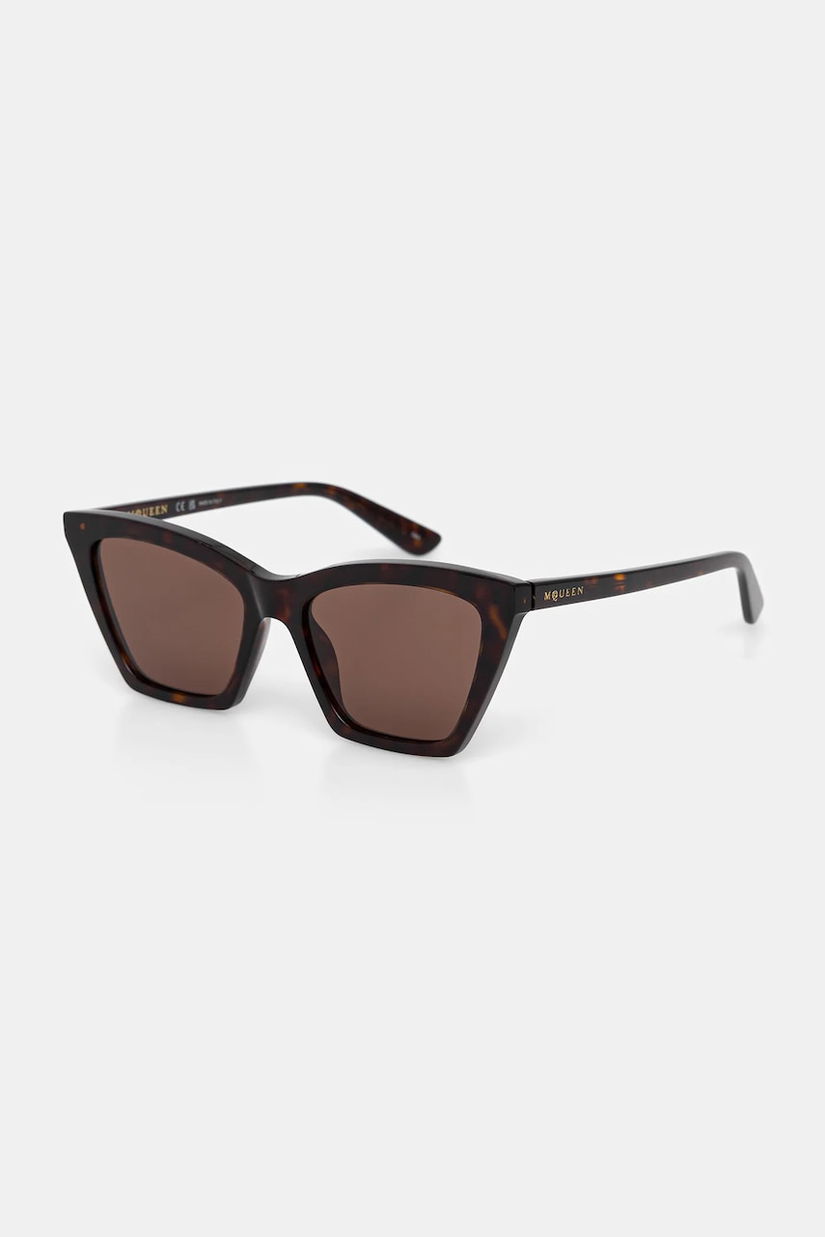 Alexander McQueen ochelari de soare culoarea maro, AM0536S