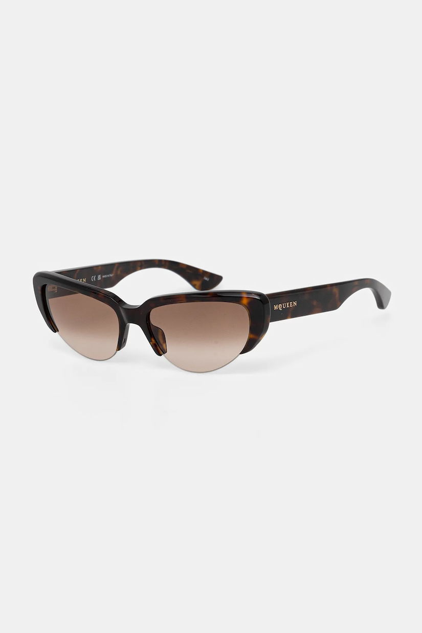Alexander McQueen ochelari de soare culoarea maro, AM0533S