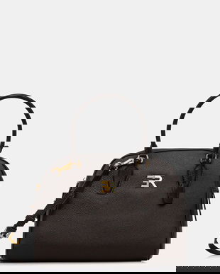 ERMANNO Firenze geantă de piele culoarea maro, 12401948