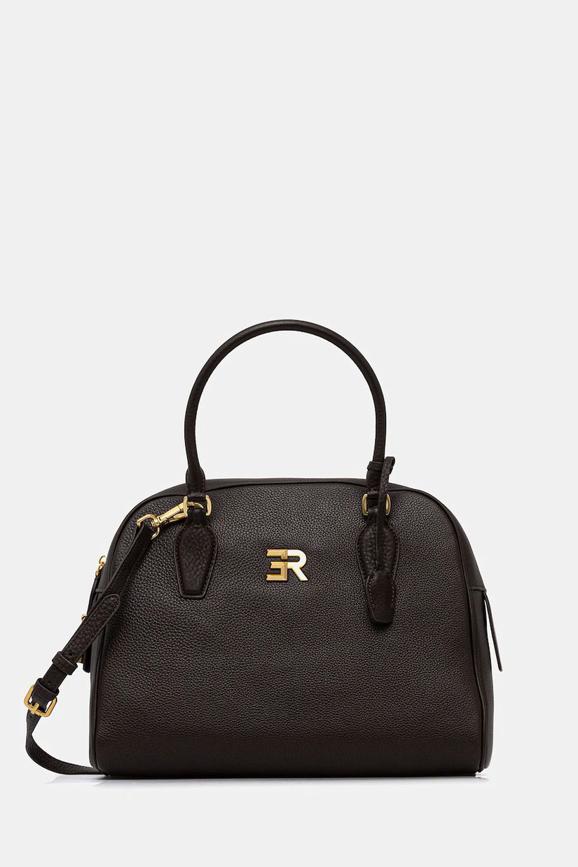 Ermanno Scervino poșetă de piele culoarea maro, 12401948