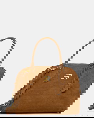 ERMANNO Firenze geantă de piele culoarea maro, 12402062