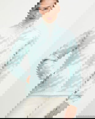 Helly Hansen hanorac fleece IMPERIAL culoarea turcoaz, uni, 63373