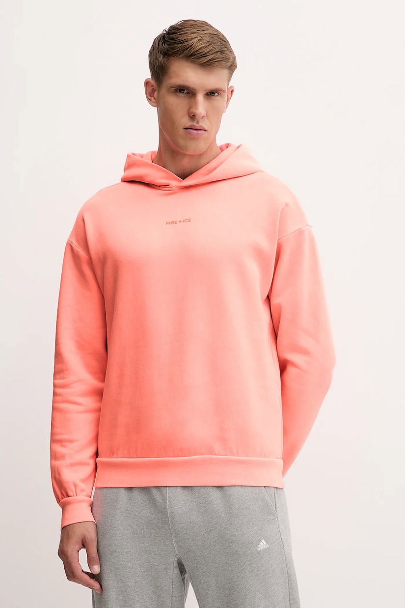 BOGNER Fire+Ice hanorac de bumbac ILAY culoarea portocaliu, cu glugă, cu imprimeu, 84429761