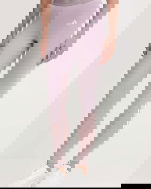 adidas Performance leggins de antrenament HYGLM culoarea roz, cu imprimeu, JX7345