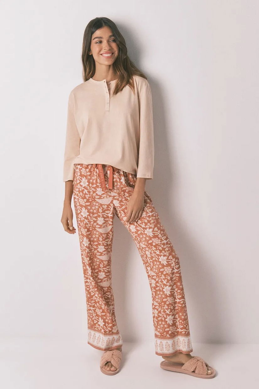 women'secret pantaloni de pijama culoarea portocaliu, 3702258