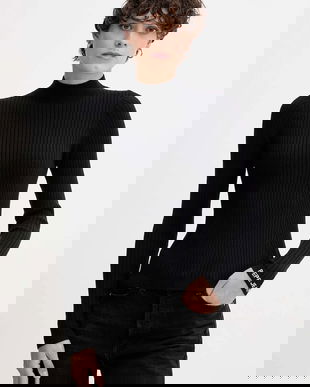 Pepe Jeans pulover culoarea negru, light, cu turtleneck, PL7000026