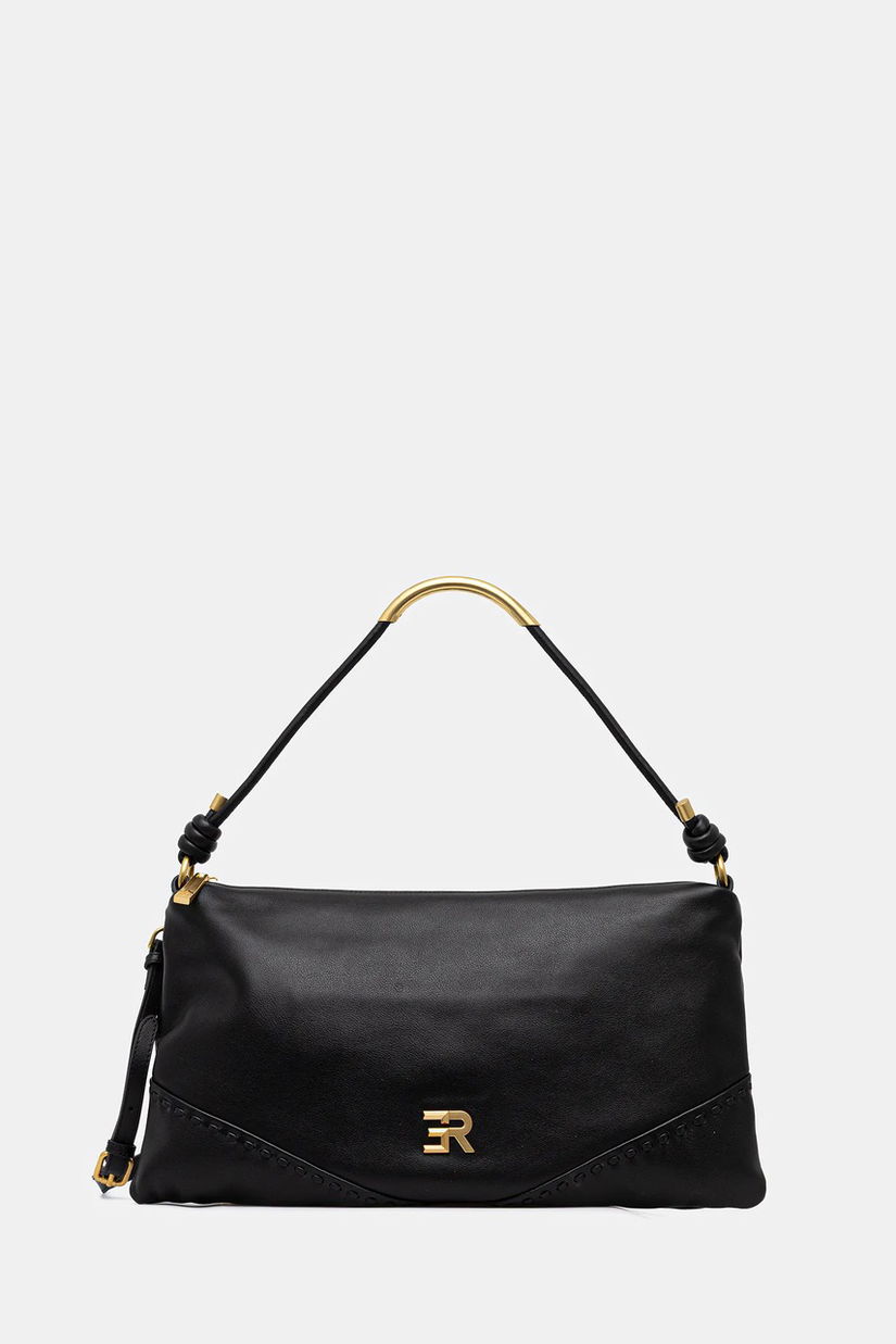 Ermanno Scervino poșetă de piele culoarea negru, 12401940