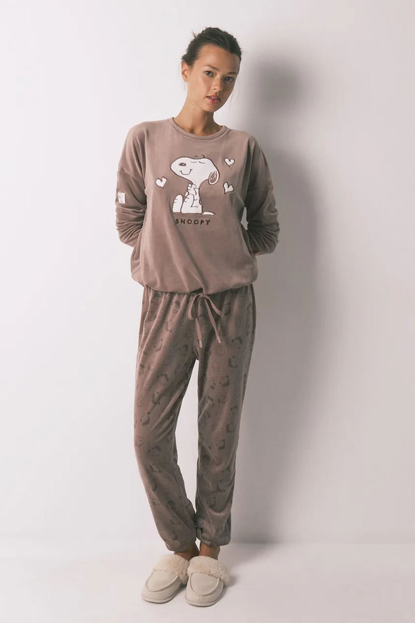 women'secret pijama culoarea maro, 3132134