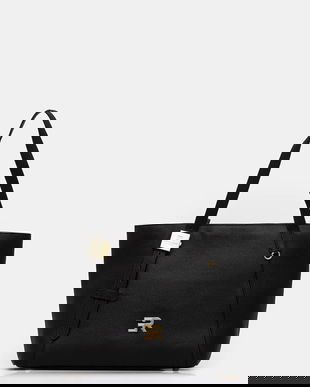 ERMANNO Firenze geantă de piele culoarea negru, 12401946