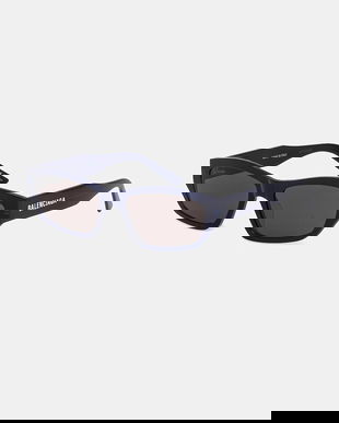 Balenciaga ochelari de soare culoarea bleumarin, BB0448SK