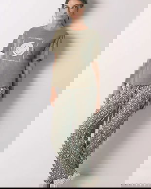 women'secret pijamale de bumbac culoarea verde, bumbac, 3132139