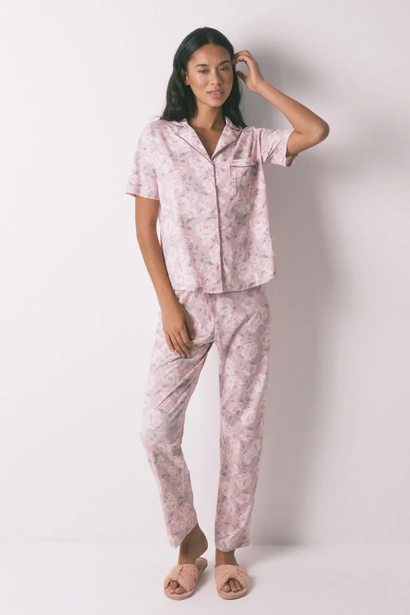 women'secret pijamale de bumbac culoarea roz, bumbac, 3592428